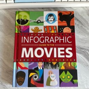 Infographic guide to the movies book - small coffee table book, movie lover gift